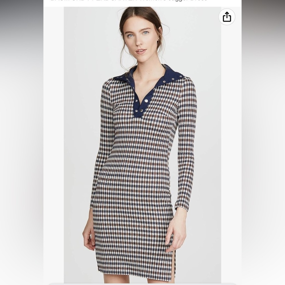 BAUM UND PFERDGARTEN
Houndstooth Print Knee-Length Dress